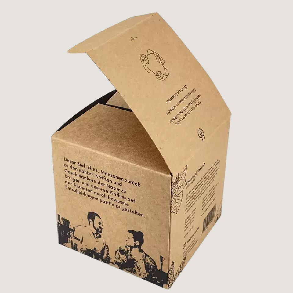 Coffee Kraft Paper Folding Box - Image 3