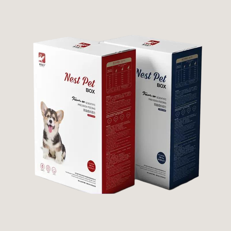 Dog Food Packaging Boxes – White Cardboard for Freshness & Protection