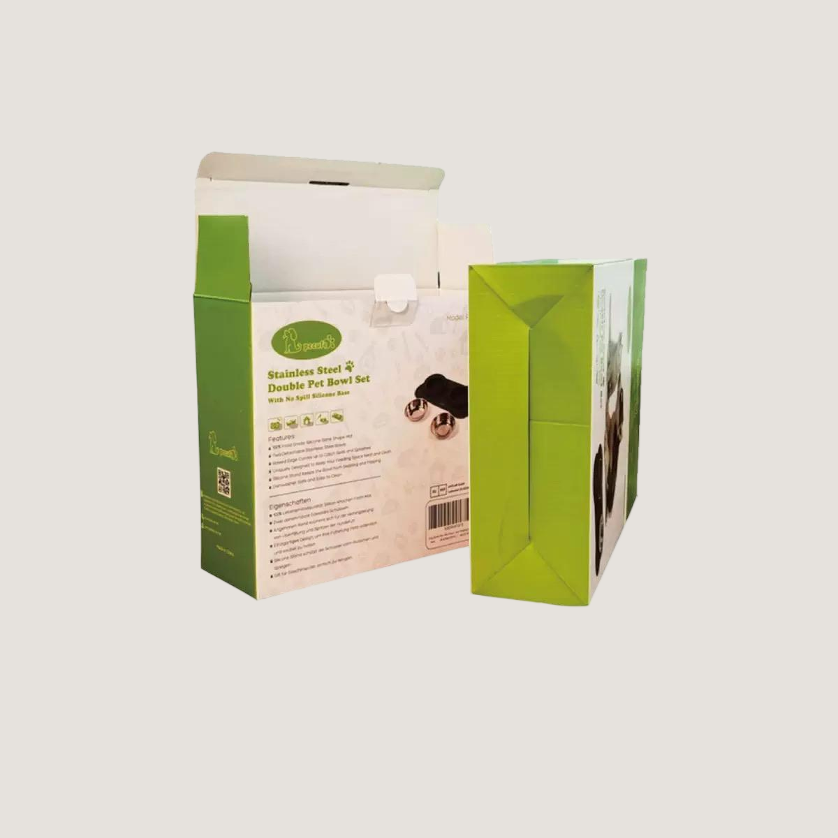 Pet Accessories Packaging Box – White Cardboard with Clasp